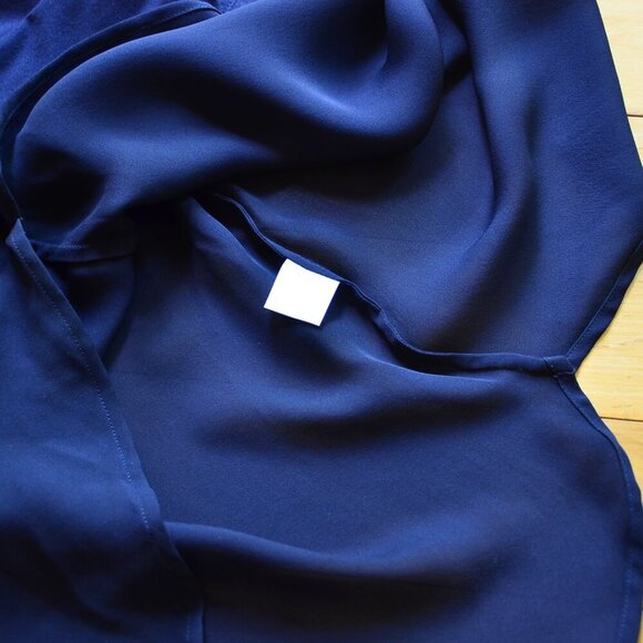 Haute Hippie Tunic Top Blue Sleeveless Sequin Accents Layered Silk Blend Size S - Picture 7 of 12